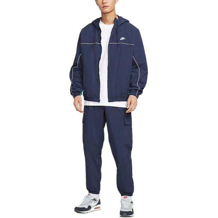 Nike Club Hooded Loose-Fit Jacket 'Obsidian' Men's HJ2013-451