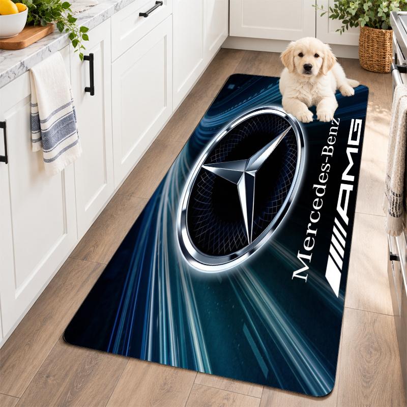 Flanelowa Mata Kuchenna Ciężarówki Mercedes Miękki Dywanik Nieślizgający Dywanik Podłogowy Dekoracja Domu