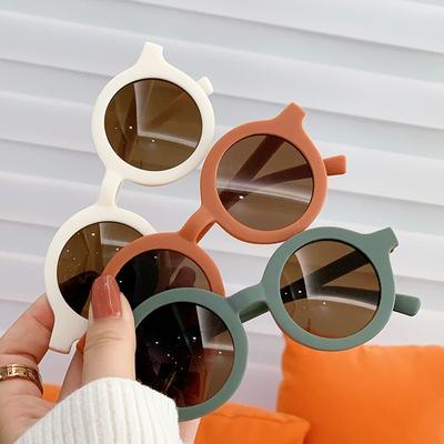 Korean Fashion UV400 Sunglasses for Kids Boys Girls Round Beach Eyewear Trendy Children Accessories