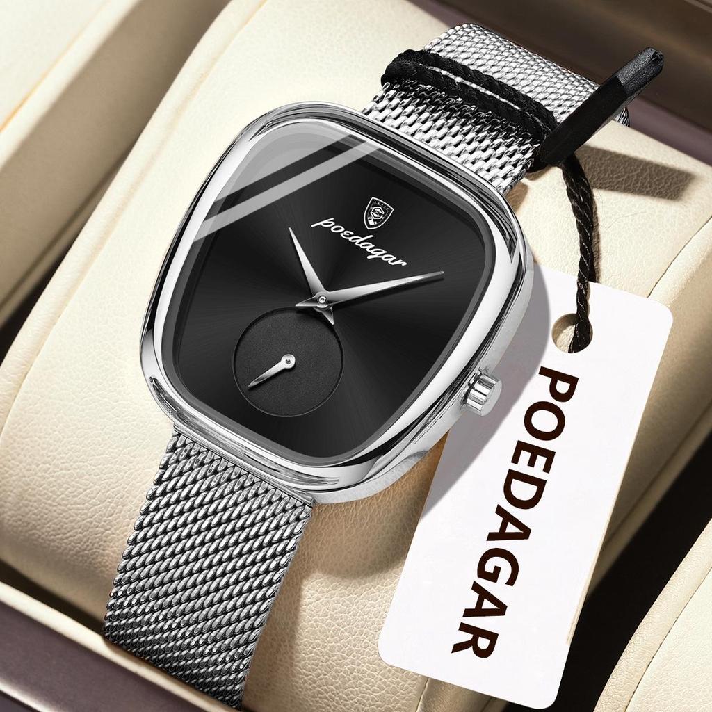 POEDAGAR Luxury Woman Watch Waterproof Stainless Steel Mesh Women's Watches Fashion Elegant Quartz Ladies Wristwatch Reloj