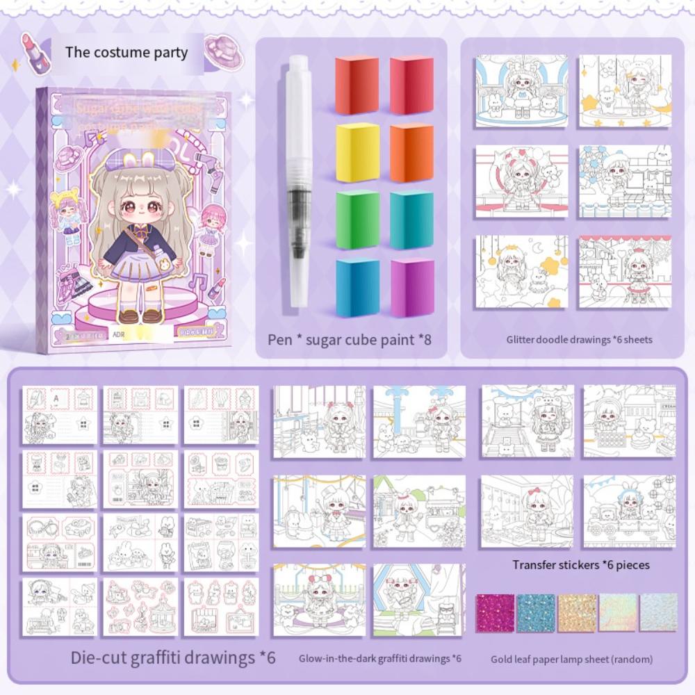 Cute Water Drawing Book Paper Watercolor Painting Book Children Drawing Toy