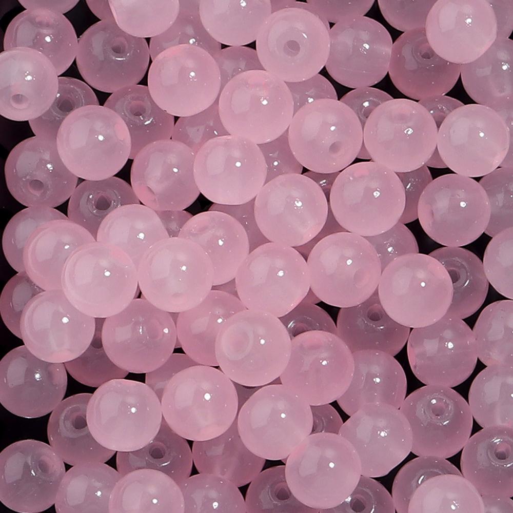 60pcs 8mm Glass Beads Colorful Round Loose Spacer Beads for Jewelry Making DIY Necklace Bracelets Earrings Key Chain Accessories