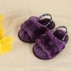 New Elastic Baby Sandals: Furry, Soft-Soled, Perfect for Spring/Summer Walking