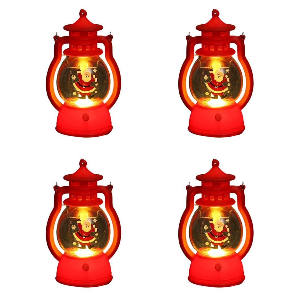 2026 Christmas Ornaments with Battery LED Lantern Light Santa Claus Merry Christmas Decorations for Home Xmas Navidad Noel Gift