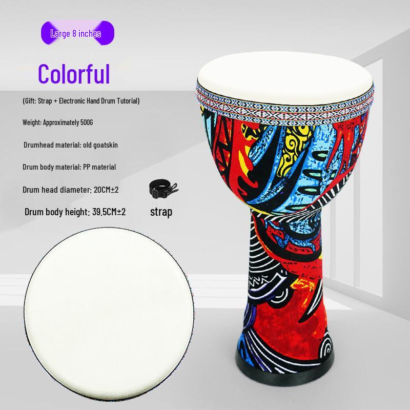 Sheepskin African Hand Drum for All Ages - Beginner To Professional