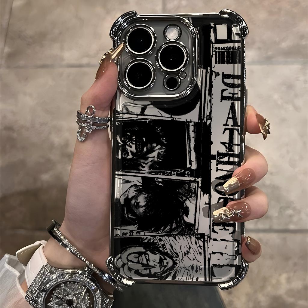 Luxury Deaths Notes Misa Plating Phone Case For Samsung A37 A57 A07 A36 A16 A06 A35 A55 A25 A26 A24 A14 A05 A04 4G 5G