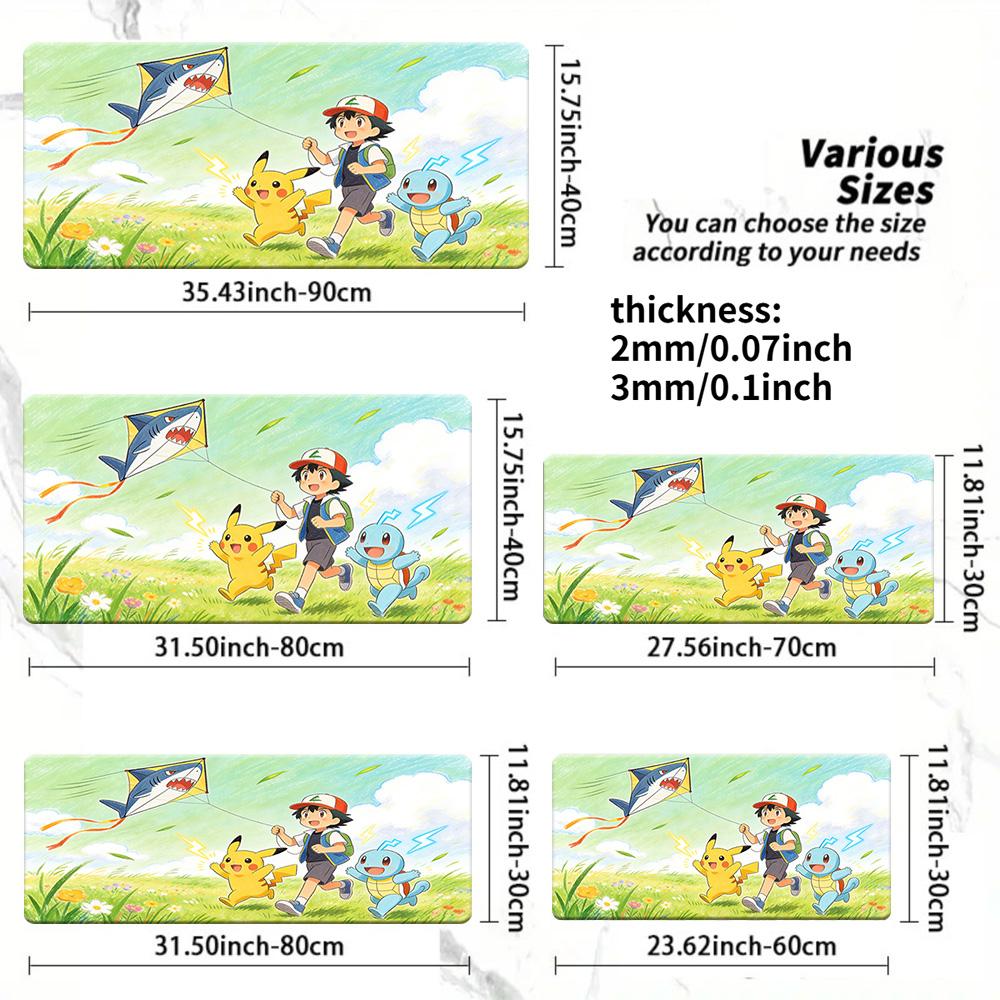 Игровой коврик для мыши Snorlax Friends Meadow Scene с нескользящей основой 30x80x0.2cm