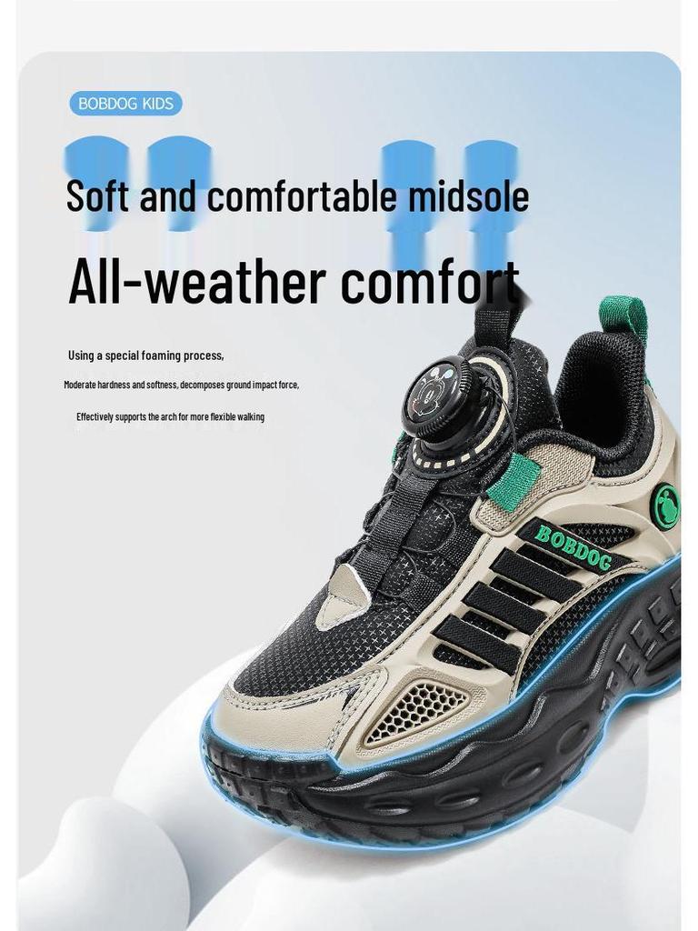 Bobodou 2025 Boys' Non-slip Casual Soft Sole Shoes - Spring/Autumn Versatile Breathable Children's Sneakers