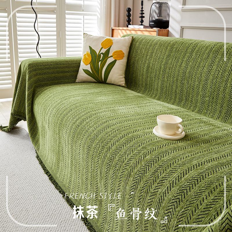 Nordic Solid Color Summer Cool Sofa Cover Sofa Towel Anti-cat Scratch Full Cover Sofas Blanket Non-slip Pet Kid Couch Towel