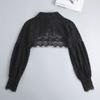 Cape Lace Shawl Hollow Out Short Small Shirt All-match Flower Scarves  Scarf Accessories