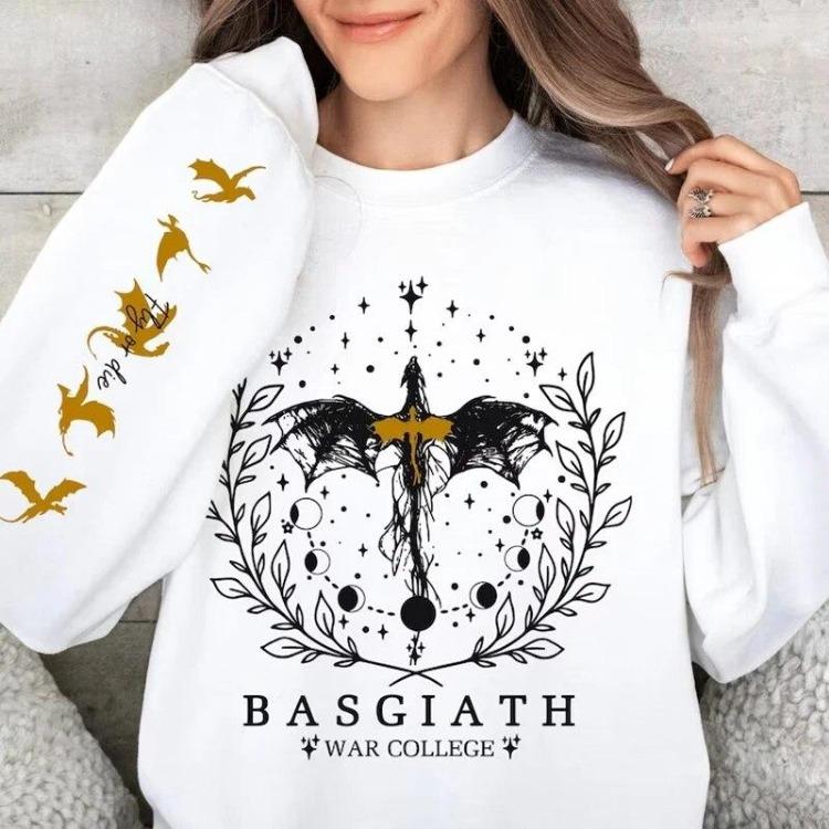 Basgiath War College Riders Quadrant Fantasy Reader Bookish Graphic Hoodies Women Fourth Wing Sweatshirt Pullover