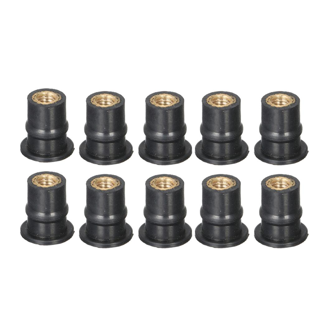  M5 Rubber Well Nuts Brass Sleeve 10PCS 20PCS 50PCS 100PCS Motorcycle   Shaft Nut Fastener for Kayak Canoe Boat 
