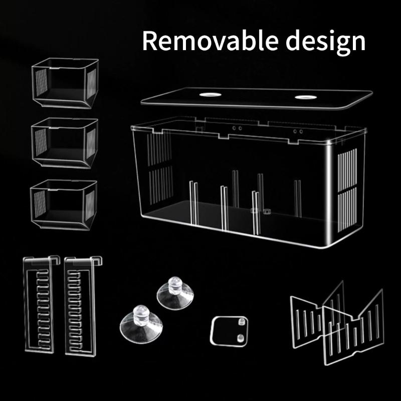 Floating Breeder Box for Fish Tanks for Isolating Sick Fish or Hatching Eggs Fish Breeding Chamber Reproduction