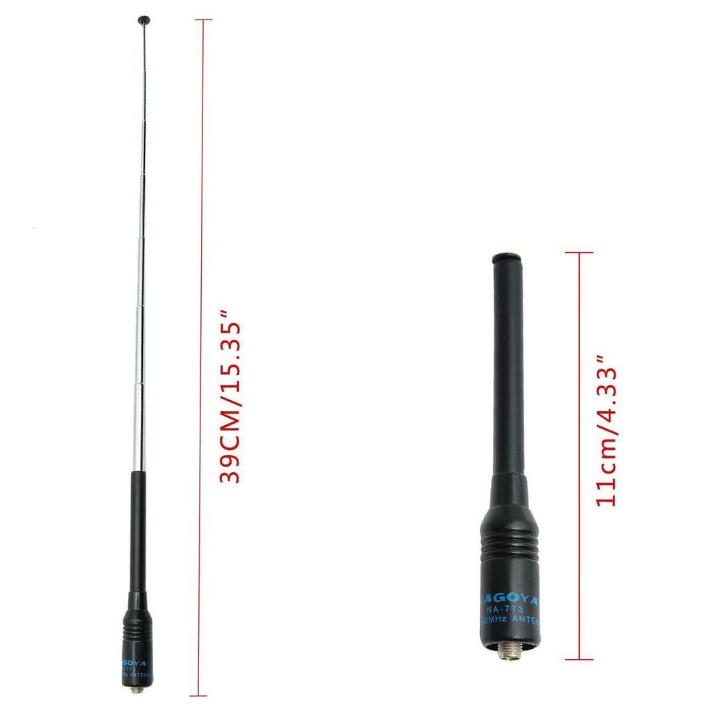 Baofeng NA773 Dual-Segment Telescopic Antenna for UV5R Handheld Radio