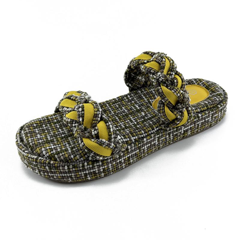 Fashion Multicolored Sandals House Slippers Platform Summer Women's Shoes Pantofle Slides Shale Female Beach Soft 2025 Sabot Mixed Color