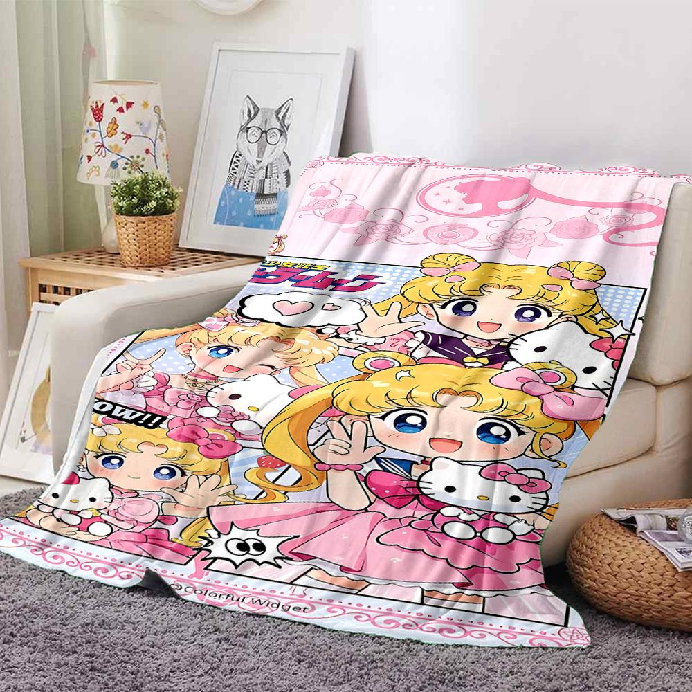 1Pc Moonlit Sailor Princess Blanket For Couch Bed Plush Cozy Fuzzy Blanket Super Soft Warm Blankets For Fall And Winter 0918242