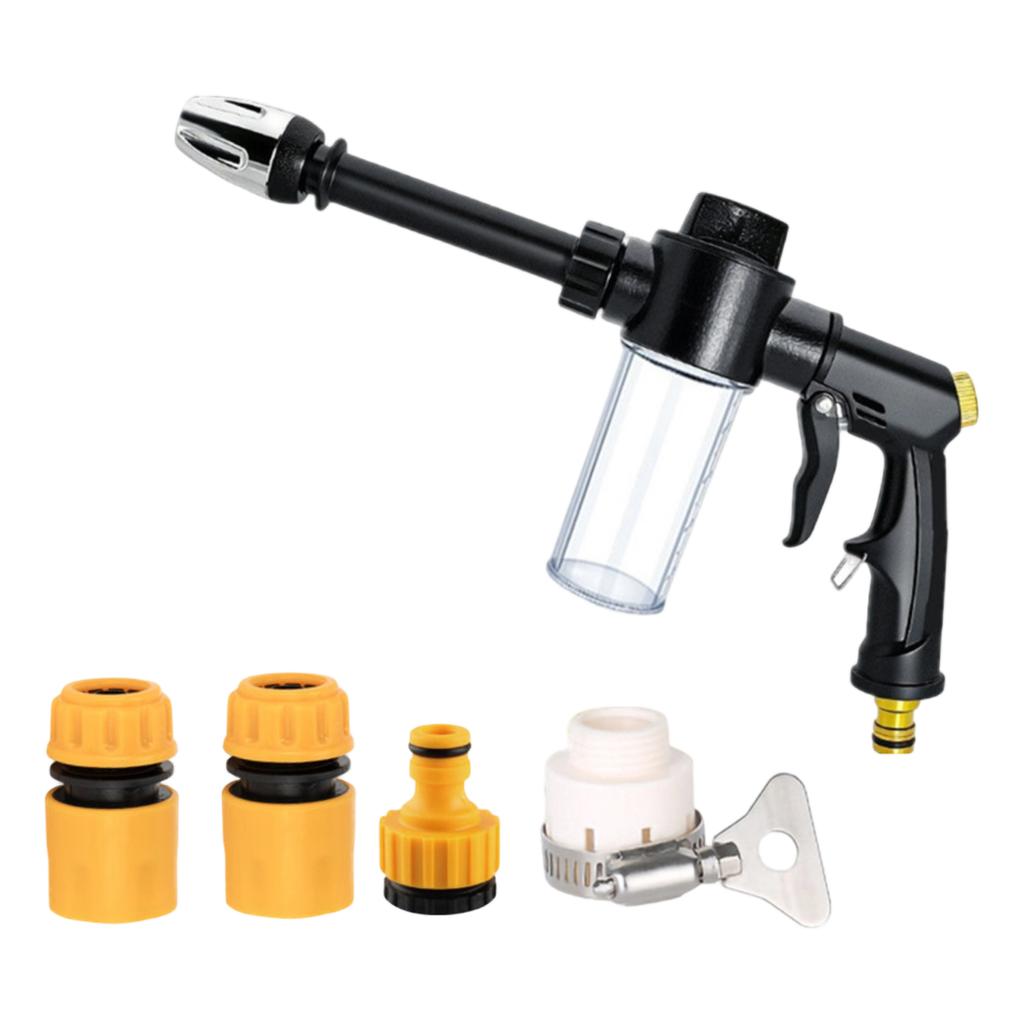 High Pressure Foam Sprayer Gun with Adjustable Nozzle and Soap Dispenser for Garden Watering Car Washing Cleaning