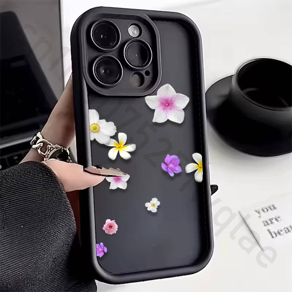 Flower Silicone Case For iPhone 13 11 15 17 12 14 16 Pro Max 17 Air Plus SE Shockproof Soft Protective Cover