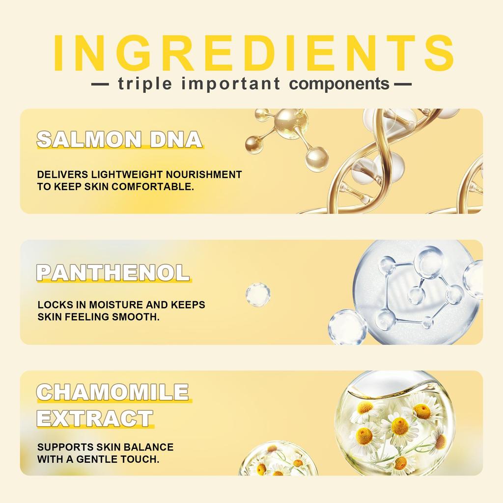 Salmon DNA & Honey Nourishing Serum - Soothing Face Essence for Sensitive & Dry Skin - Repair & Hydration - 30ml