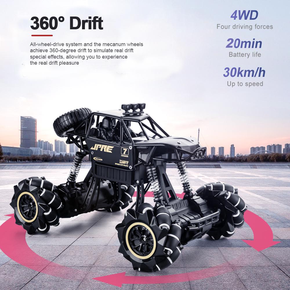 616A 1/16 RC Stunt Car 4WD 2.4GHz Off-Road RC Crawler Dual Remote Control Deformation Watch