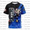 2026 Summer Cartoon T-shirt Daki Gyutaro Full Color Anime Print Unisex Loose Short Sleeve Tee Men Women Demon Slayer Cos Top