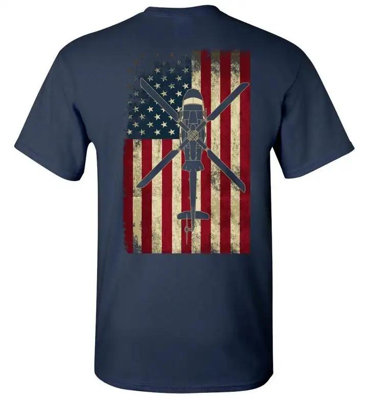 Vintage American Flag UH1Y Venom General Helicopter TShirt 100 Cotton ONeck Short Sleeve Summer Casual Mens Tshirt
