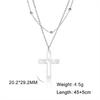 Cazador Jesus Kreuz Hohl Anhänger Halsketten für Damen Herren Christliches Choker Großhandel Edelstahl Schmuck Geburtstagsgeschenke