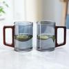 High-End Glass Tea & Water Cup Set with Handle - Luxurious Drinkware for Home and Office