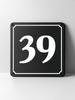 Metal House Number Sign, Black White Contrast, Outdoor Wall Decor for Home Street