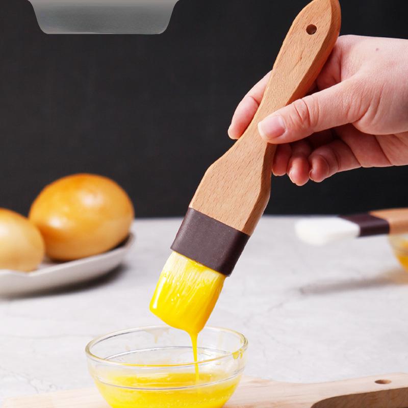 Flour pastry brush cake pastry pancake baking utensils food grade beech wool brush barbecue tools kitchen accessories
