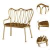 Dollhouse Double Miniature Chair ,Iron Art Children Furniture Doll House Furniture,