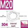 304 Stainless Steel External & Internal Tooth Lock Washer, Anti-Slip, Anti-Loosening, Size M6-M30
