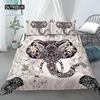 Elephant Duvet Cover Set Bohemian Style Decorative Quilt Cover Set Soft Microfiber Double Queen King Size Polyester Bedding Set
