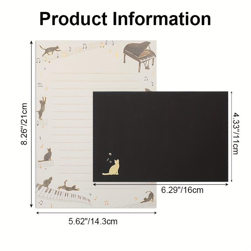 A5 Skrivpapper med kuvert Floral stil Linjerat skrivpapper 6 ark Brevpapper med 3 st kuvert