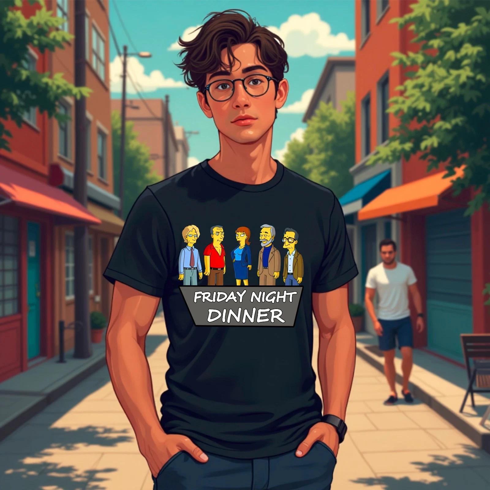 Friday Night Dinner Funny Comics Gift Graphic Printed Men s Funny Unisex T-Shirt S