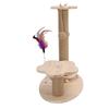 Cat Scratching Post Stable Base Safe Sisal Rope Kitten Claw Scratch Post with Hanging   for Home