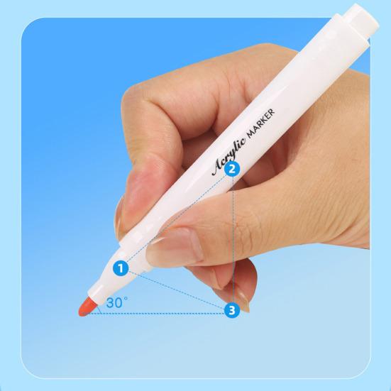 Acrylic Marker Pen Set Colored Marker Pens with Color-coded Caps Non-toxic Artists Students Markers for Drawing Writing School