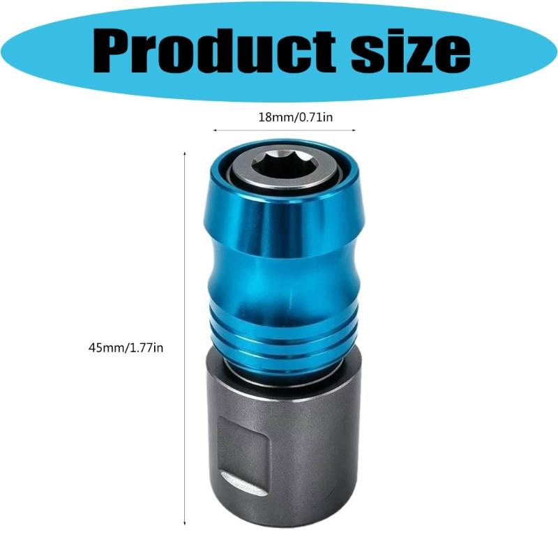 M10 Drill Bit Adapter 1/4Inch Hex Holders and Quick Changes Sleeve, Alloy Steel Accessory Converters for Assembly, Maintenance and Fastening Tasks