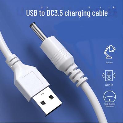 USB To DC3.5mm 5V Round Head Charging Cable for Electric Toothbrush and Small Fan