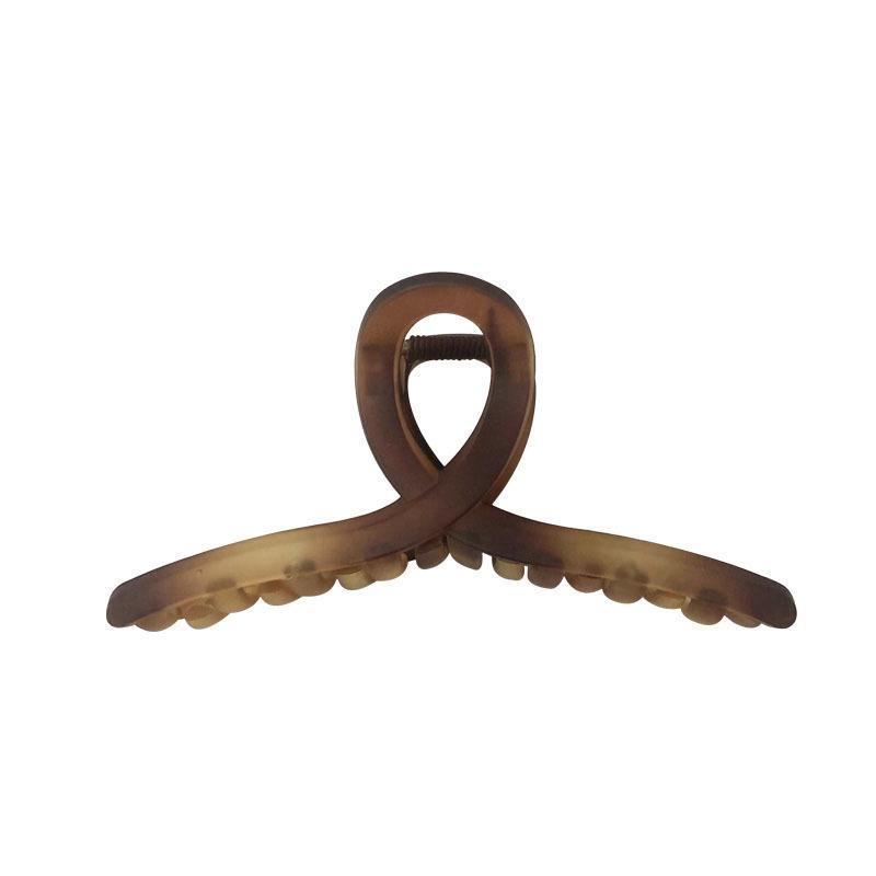 Frosted Texture Shark Hair Claw - Stylish, Simple, Large Hair Clip for Women