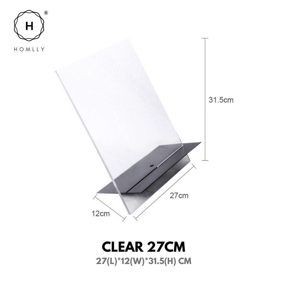 Homlly Plutii Acrylic Book holder Stand Clear 27cm