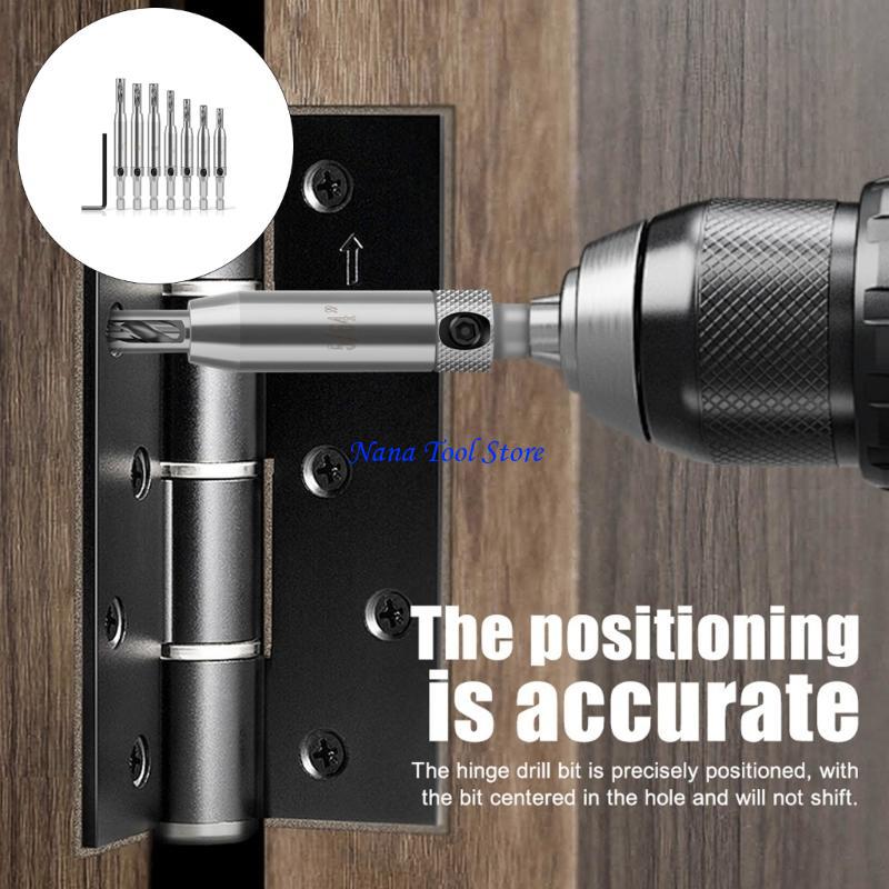 

31GJ 7Pcs Woodworking Drill Bits Reaming Bits Hole Opener Hardware Tool Door Window Hinge Accurate Positioning Hole Opener China Mainland