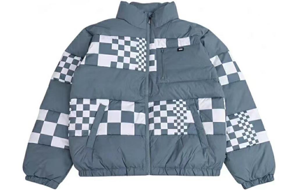 Vans Down Jackets Unisex Blue Stand Collar Moderate Down Jacket VN0A7YIVRV2 XS