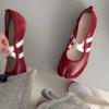 Fashion Elegant Cross Strap Split Toe Flat Shoes 2025 Mary Jane Casual Soft Outside Low Heels Shoes Walking Slip On Loafers Lady Flats
