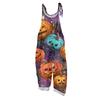 Women's Jumpsuit  Print Casual Loose Vintage Shoulder Strap Cotton Linen