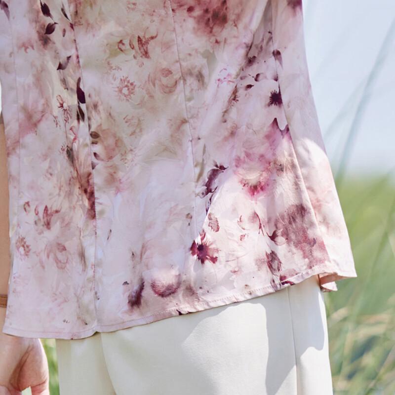 Past Moms' New Chinese Style Floral Summer Set