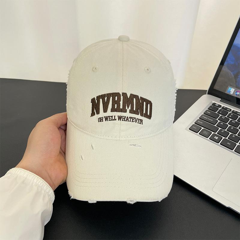 

Tide brand hole letter baseball cap children spring and summer deep top big head circumference showing face small peaked cap wide brim sun hat