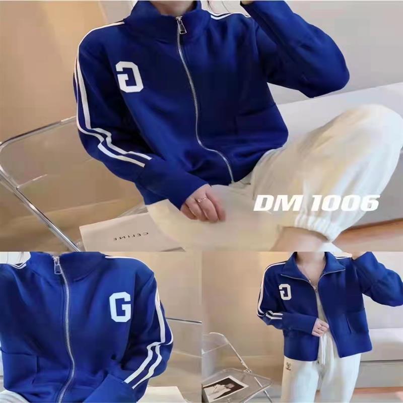 

Мода Весна 2025: Универсальная хлопковая куртка со стойкой - Приталенный дизайн с надписью, короткий кардиган. L 105-125 lbs синий