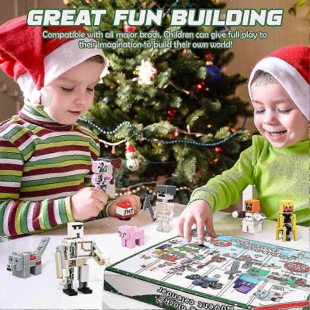 2025 Advent Calendar Minecraft, 24 Days Toy Figures Building Blocks Countdown Calendar, Advent Calendar Surprise Gift for Boys
