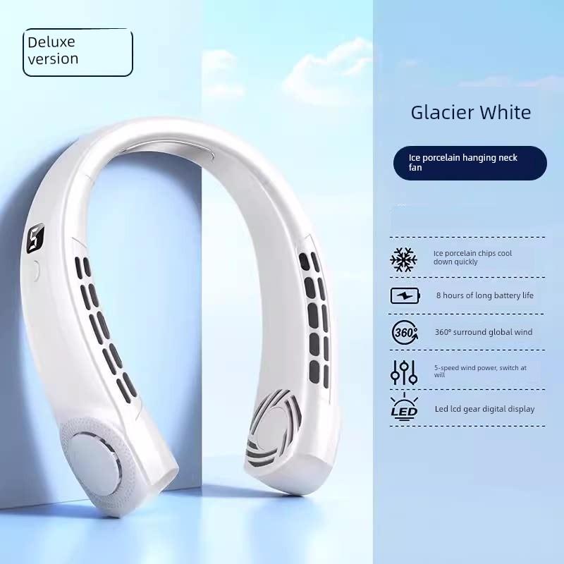 2026 New Model Neck-Hanging Fan, Portable and Convenient, Small USB Rechargeable, Ultra-Long Battery Life